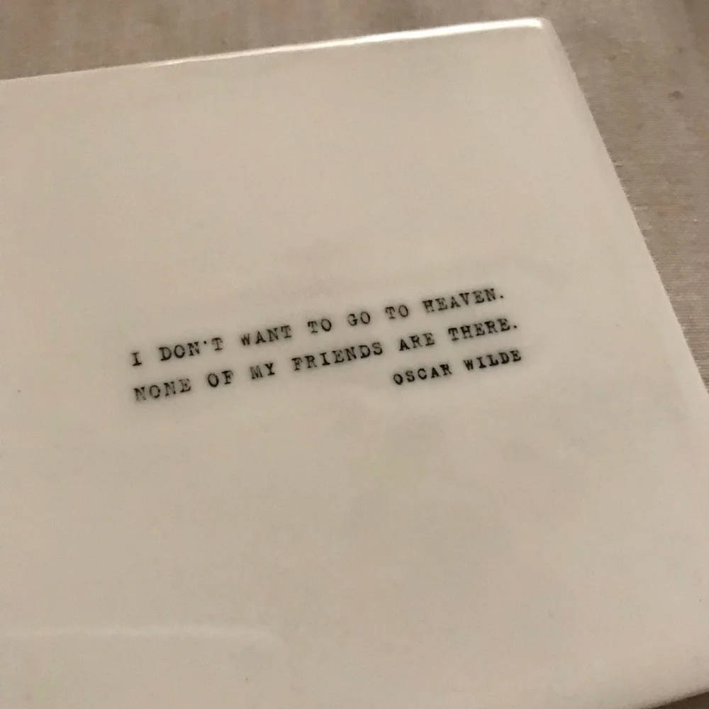 Restoration Hardware Oscar Wilde Literary Quote Coasters